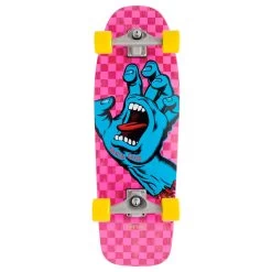 Santa Cruz Screaming Hand Check Carver Surf Cruiser Skateboard